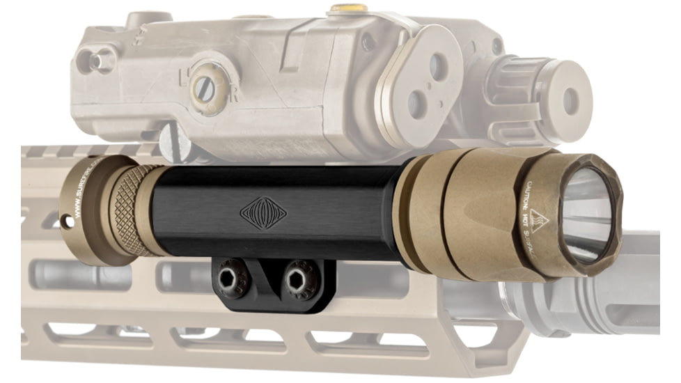 Reptilia Torch 6V/CR123 M-LOK Light Body, Right Side, Type III Hardcoat Anodized, Black, 100-072