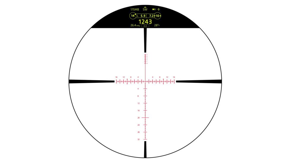 Revic PMR 428 4.5-28x56 Smart Rifle Scope, 34 in Tube, MOA RT 1 Reticle, Left Handed, Gray, E2600L