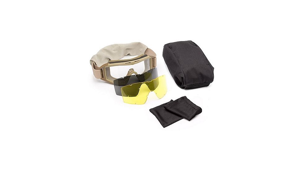 Revision Eyewear Desert Locust Ballistic Goggle Essential Kit, Tan