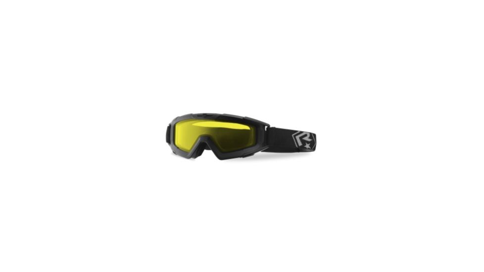 Revision Snowhawk Basic Goggle System w/ Yellow High-Contrast Lens, Black Frame, 4-0100-0010