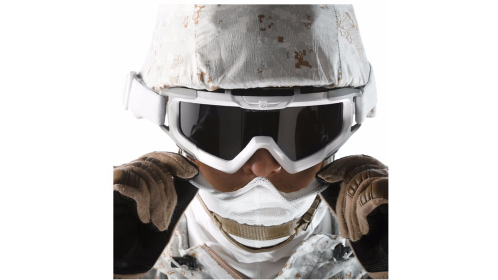 Revision Snowhawk Goggle System Basic Kit, Clear Les, White Frame, 4-0101-0006