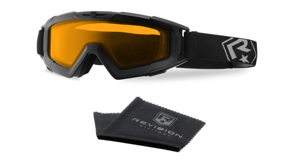 Revision Snowhawk Goggle System Basic Kit, Vermillion Lens, Black Frame, 4-0101-0013