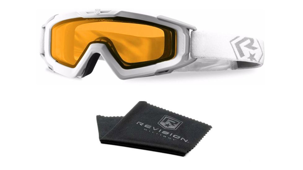 Revision Snowhawk Goggle System Basic Kit, Vermillion Lens, White Frame, 4-0101-0014