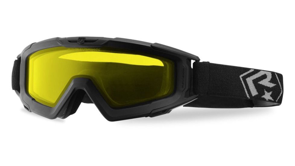 Revision Snowhawk Goggle System Deluxe Kit, Clear/Smoke/Yellow Lens, Black Frame, 4-0101-0003
