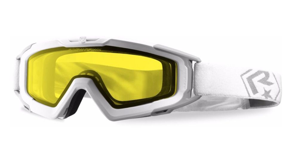 Revision Snowhawk Goggle System Deluxe Kit, Clear/Smoke/Yellow Lens, White Frame, 4-0101-0004