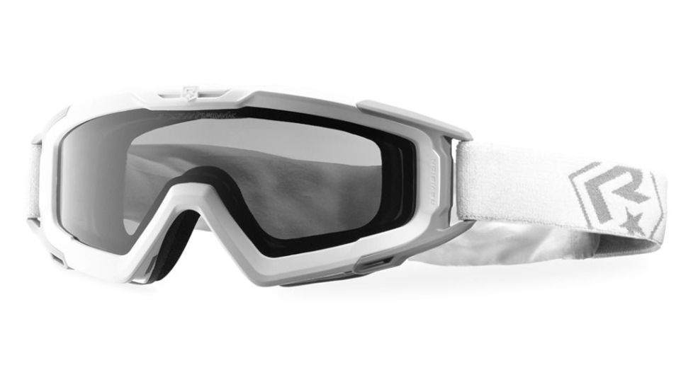 Revision Snowhawk Goggle System Deluxe Kit, Clear/Smoke/Yellow Lens, White Frame, 4-0101-0004