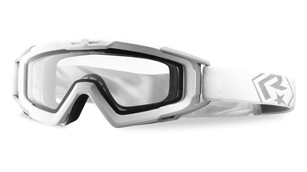 Revision Snowhawk Goggle System Deluxe Kit, Clear/Smoke/Yellow Lens, White Frame, 4-0101-0004