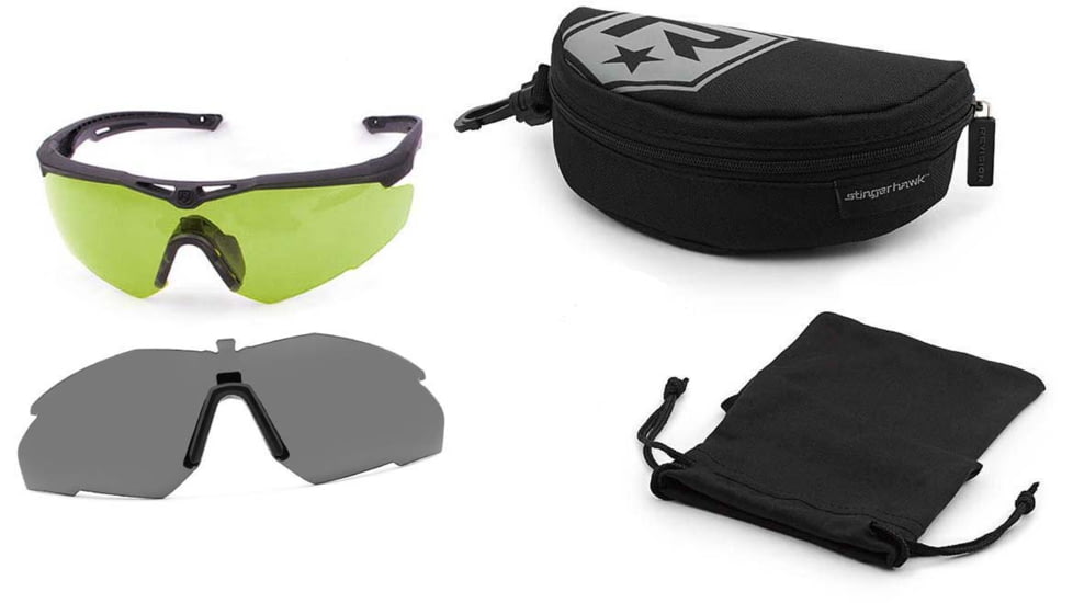 Revision Stingerhawk Essential Laser Kit, Lens FT-2 and Smoke, Frame Black, Regular, 4-0152-9514