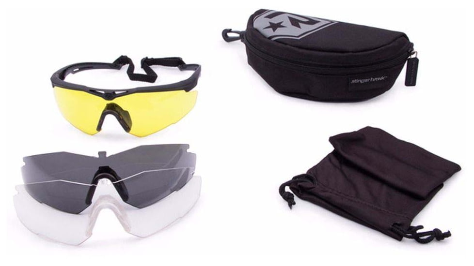 Revision Stingerhawk Eyewear System Deluxe Kit Shooting Glasses, Regular, 4-0152-0015