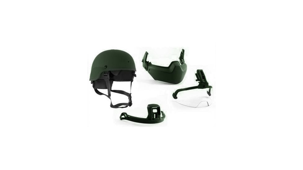 Revision Viper A1 Helmet - Complete System 1Nvg, Foliage Green, Small 4-0516-9782