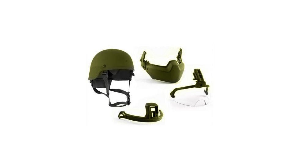 Revision Viper A1 Helmet - Complete System 1Nvg, Olive Green, Small 4-0516-9781