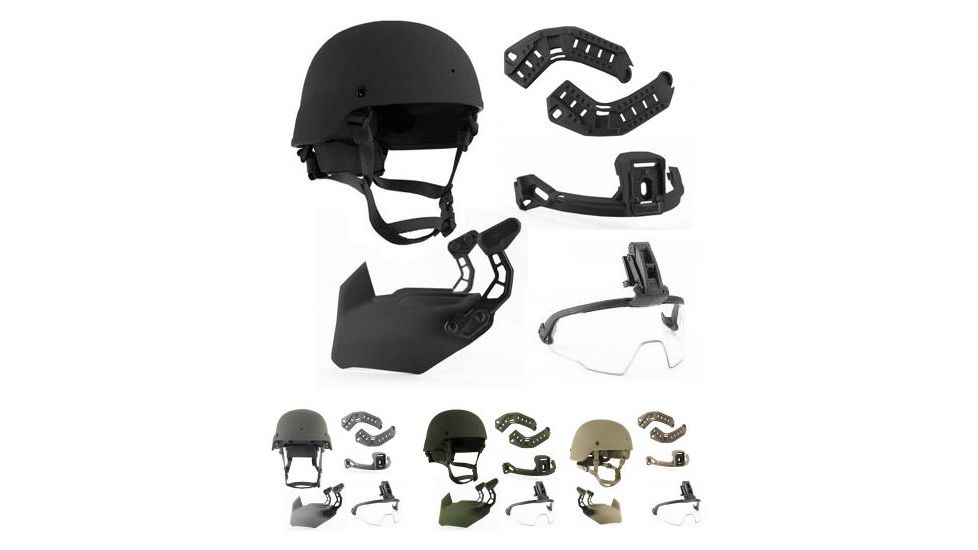 Revision Viper P2 Helmet, System w/ILR, 1NVG, MSS, Black, Foliage Green, Olive Green, Tan