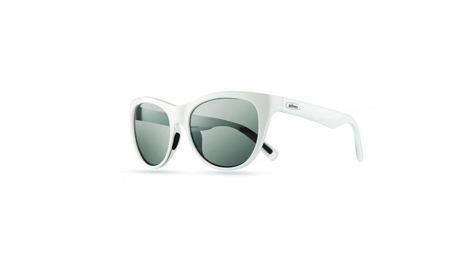 Revo Barclay Single Vision Prescription Sunglasses, White Frame, Polarized, RE 1037 09 GYSV