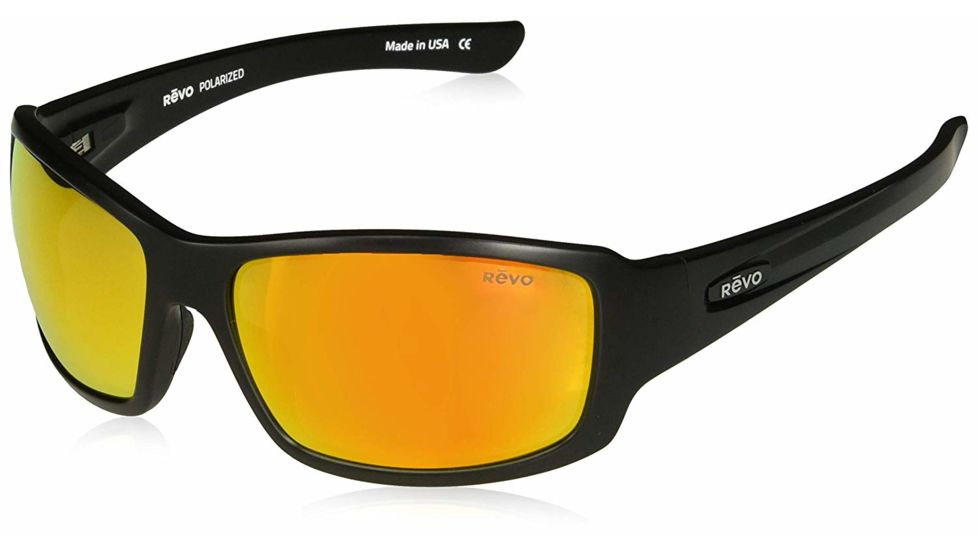 Revo Bearing Sunglasses, Matte Black Frame, Solar Orange Lens, Polarized, RE 4057 01 OG