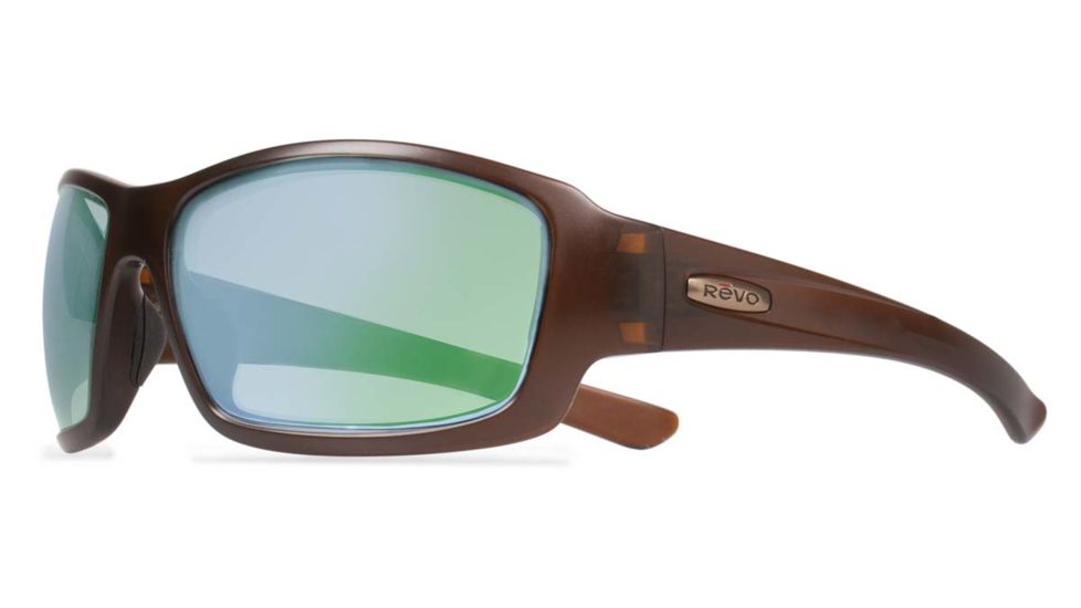Revo Bearing Sunglasses, Matte Brown Frame, Green Water Lens RE4057-02-GN