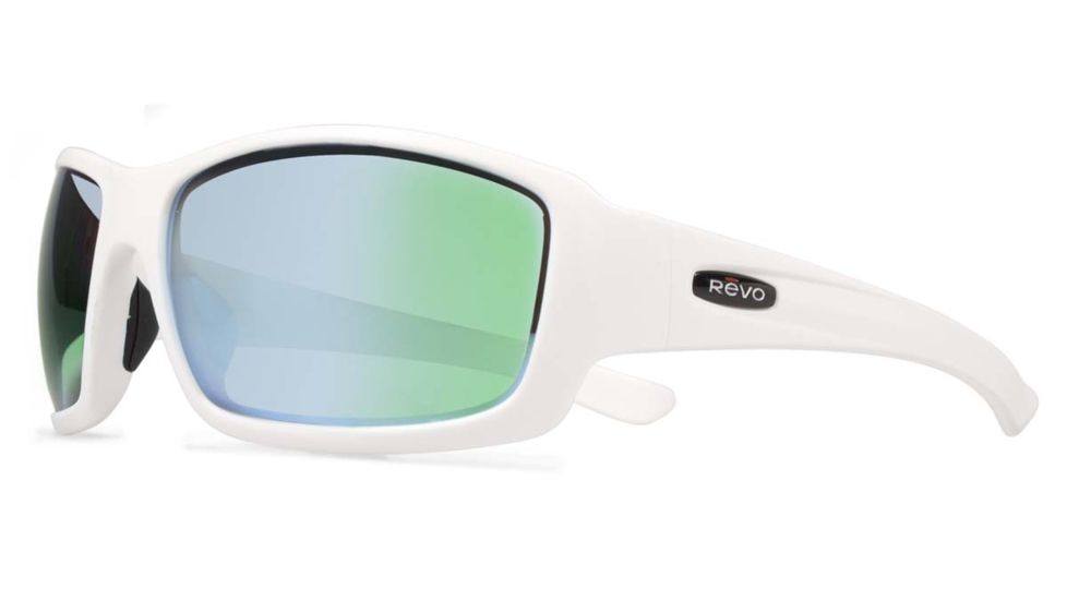 Revo Bearing Sunglasses, Matte White Frame, Green Water Lens RE4057-09-GN