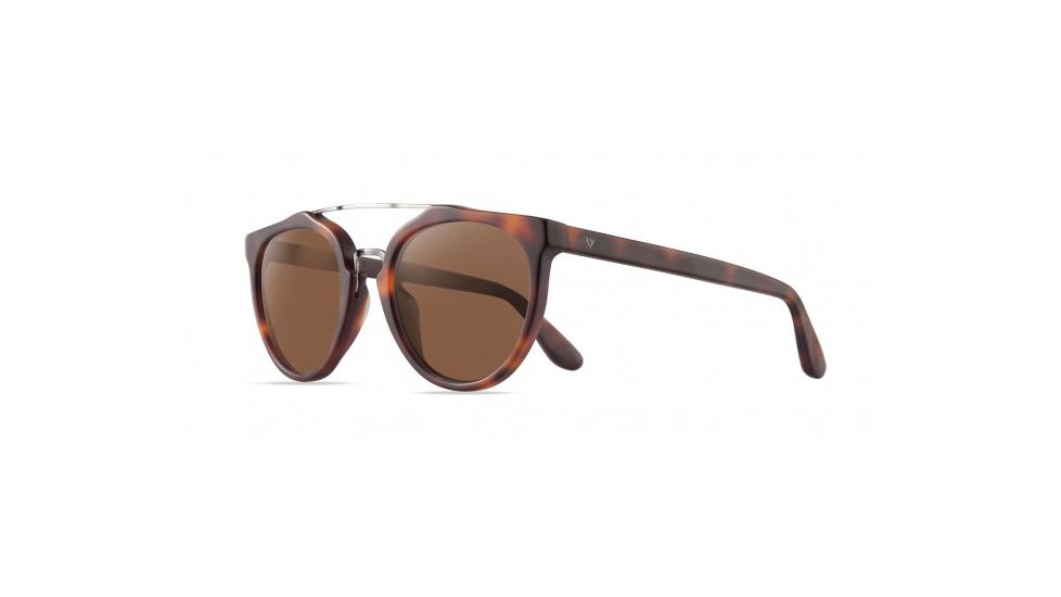 Revo Buzz Sunglasses, Honey Matte Tortoise Frame, Custom Brown Lens, Polarized, RBV 1006 02 BBW