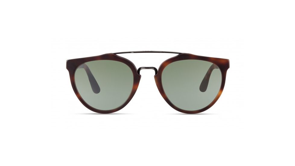 Revo Buzz Sunglasses, Honey Matte Tortoise Frame, Custom Green Lens, Polarized, RBV 1006 02 BGR