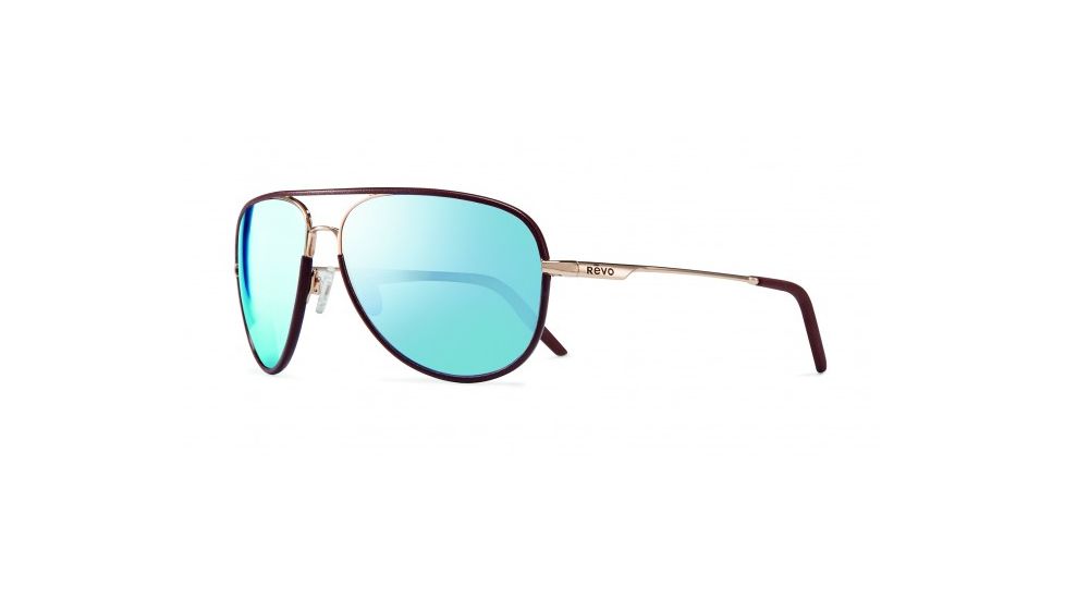 Revo Carlisle Sunglasses, Gold Frame, Blue Water Lens, Polarized, RE 1030 04 GBL