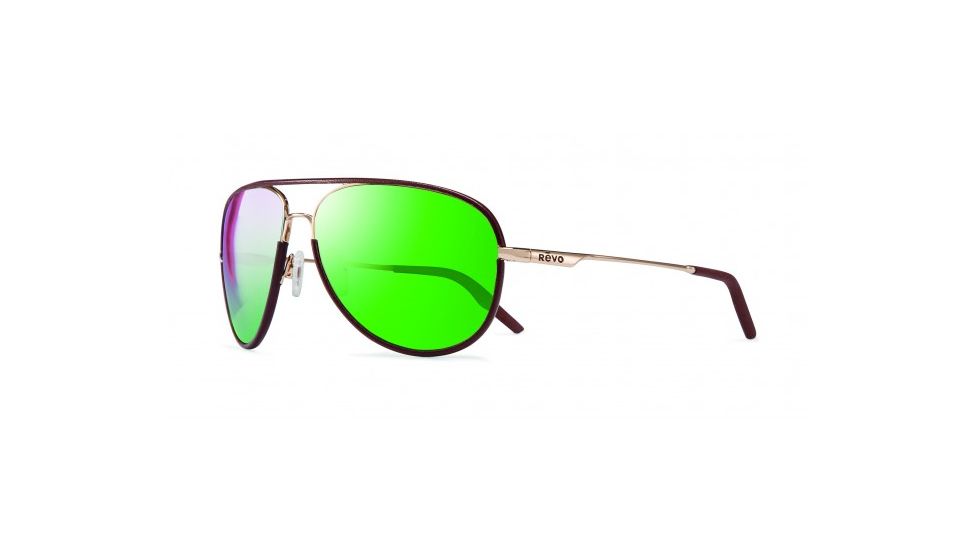 Revo Carlisle Sunglasses, Gold Frame, Green Water Lens, Polarized, RE 1030 04 GGN