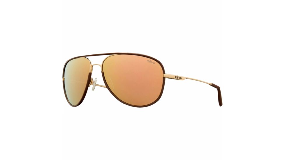 Revo Carlisle Sunglasses, Gold Frame, Champagne Lens, Polarized, RE 1030 04 GCH
