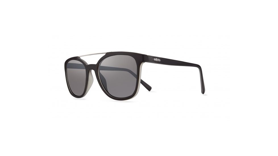 Revo Clayton Progressive Prescription Sunglasses, Matte Black/Crystal Frame, Polarized, RE 1040 11 GGYPR