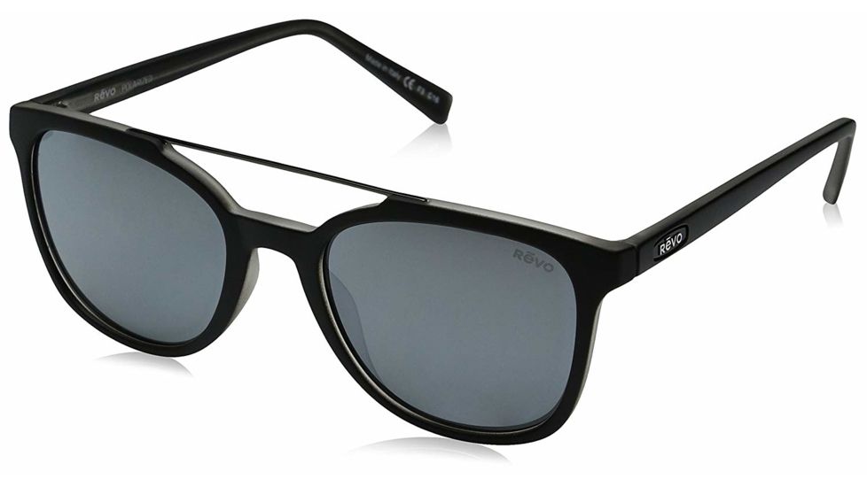 Revo Clayton Progressive Prescription Sunglasses, Matte Black/Red Frame, Polarized, RE 1040 31 GYPR