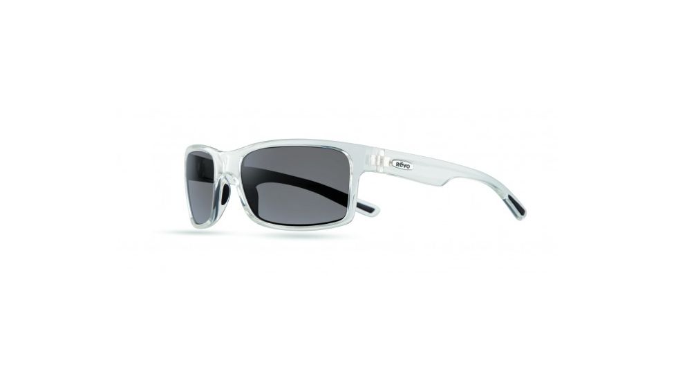 Revo Crawler Sunglasses, Clear Crystal Frame, Graphite Lens, Polarized, RE 1027 09 GY