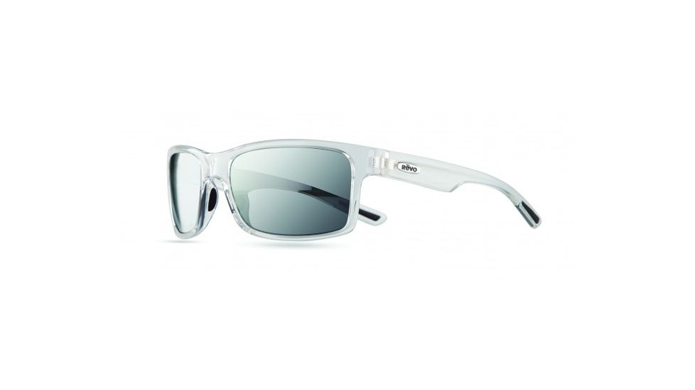 Revo Crawler Sunglasses, Clear Crystal Frame, Stealth Lens, Polarized, RE 1027 09 ST