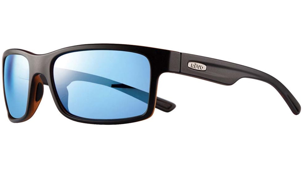 Revo Crawler XL Sunglasses, Matte Black/Blue Water, Large, RE 1071XL 01 BL