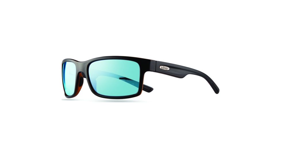Revo Crawler XL Sunglasses, Matte Black/Blue Water, Large, RE 1071XL 01 BL