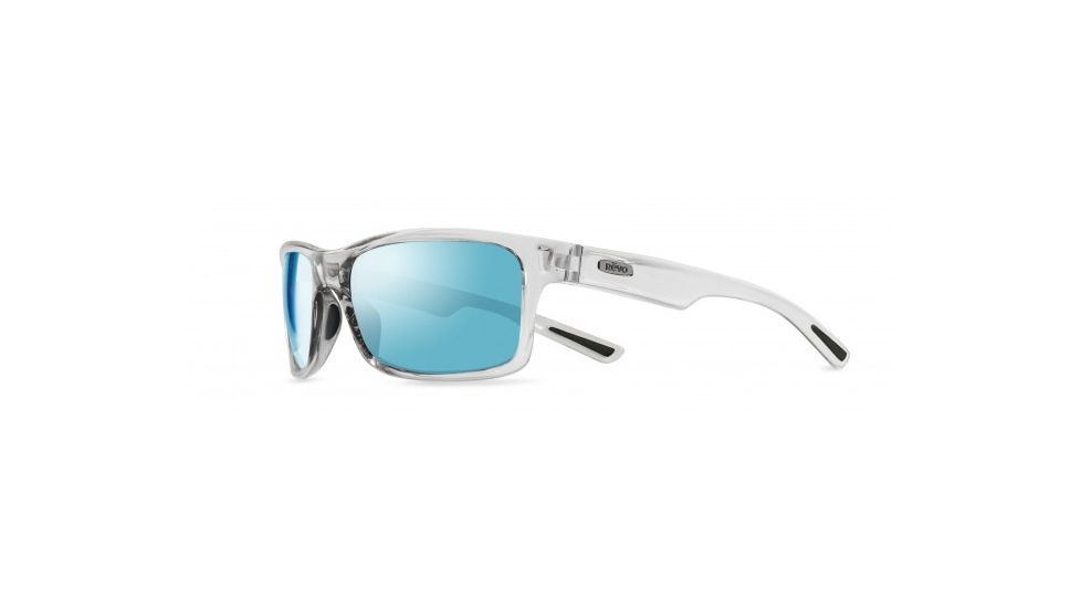 Revo Crawler XL Sunglasses, Matte Crystal Frame, Blue Water Lens, Polarized, RE 1071XL 09 BL