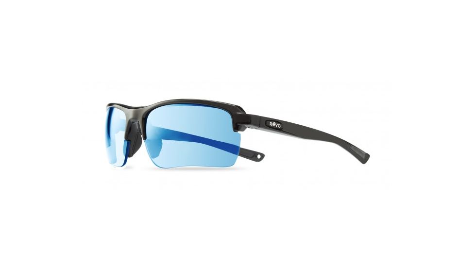 Revo Crux C Single Vision Prescription Sunglasses, Black Frame, Polarized, RE 1021 01 BLSV