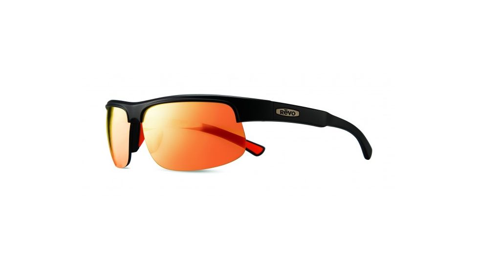 Revo Cusp C Single Vision Prescription Sunglasses, Matte Black Frame, Polarized, RE 1024 01 OGSV