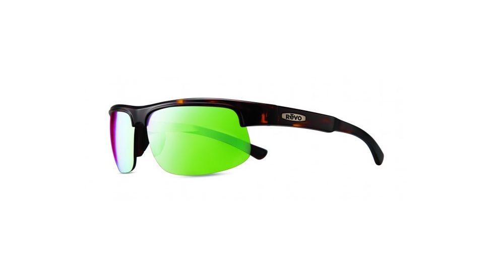Revo Cusp C Single Vision Prescription Sunglasses, Matte Tortoise Frame, Polarized, RE 1024 02 GNSV