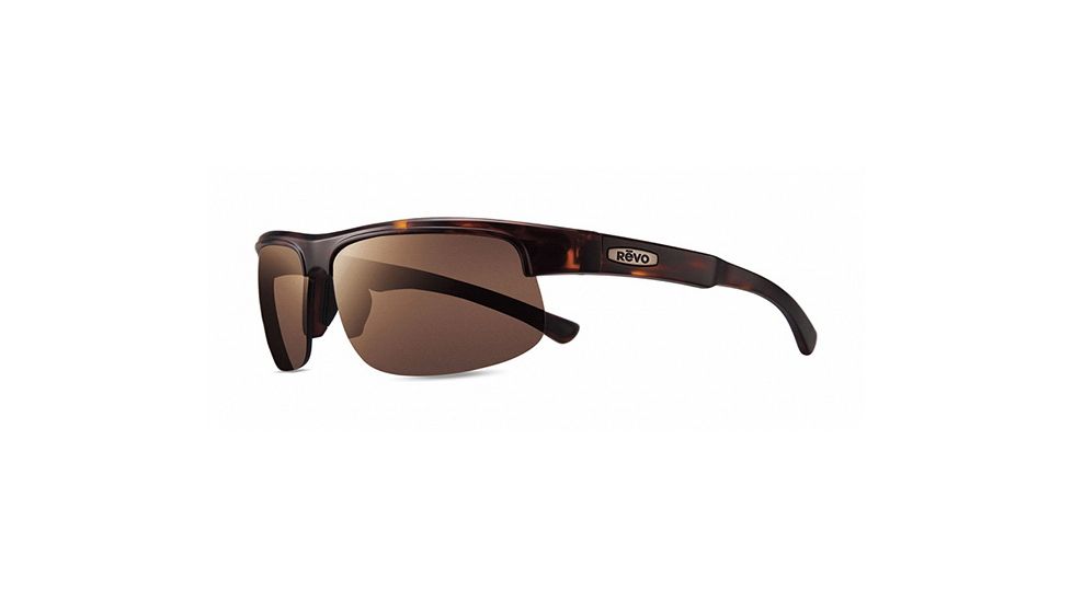 Revo Cusp C Single Vision Prescription Sunglasses, Matte Tortoise Frame, Polarized, RE 1024 02 BRSV