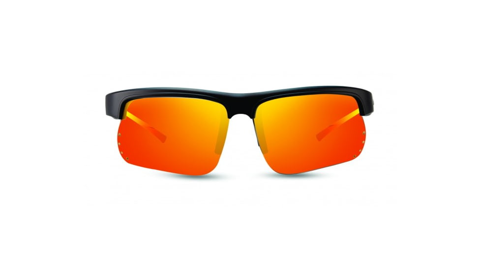Revo Cusp S Global Fit Sunglasses, Matte Black Frame, Solar Orange Lens, Polarized, RE 1025GF 01 OG