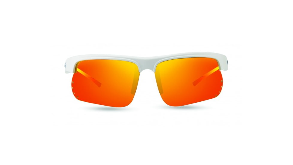 Revo Cusp S Global Fit Sunglasses, White Frame, Solar Orange Lens, Polarized, RE 1025GF 09 OG