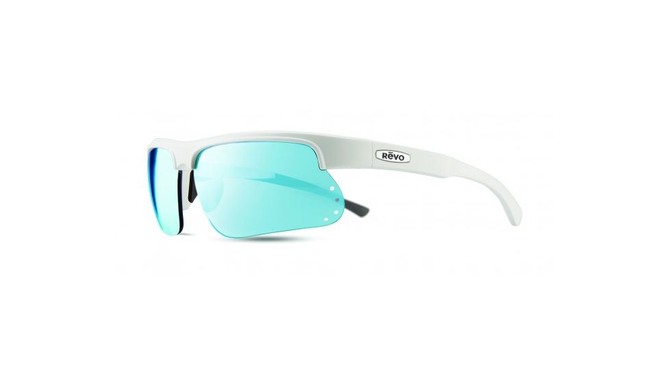 Revo Cusp S Single Vision Prescription Sunglasses, White Frame, Polarized, RE 1025 09 BLSV
