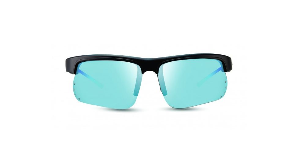 Revo Cusp S Single Vision Prescription Sunglasses, Black/Blue Frame, Polarized, RE 1025 15 BLSV
