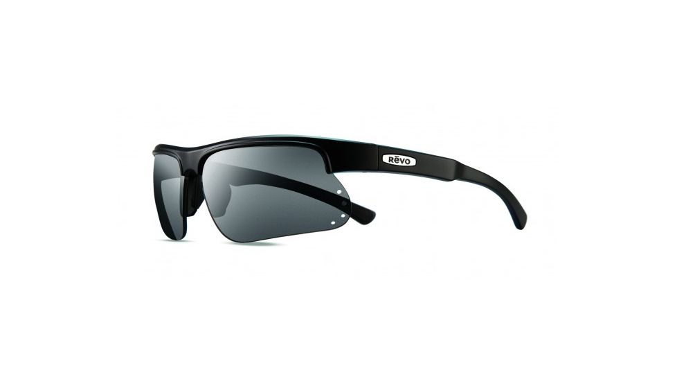 Revo Cusp S Single Vision Prescription Sunglasses, Matte Black/Grey Frame, Polarized, RE 1025 19 GYSV