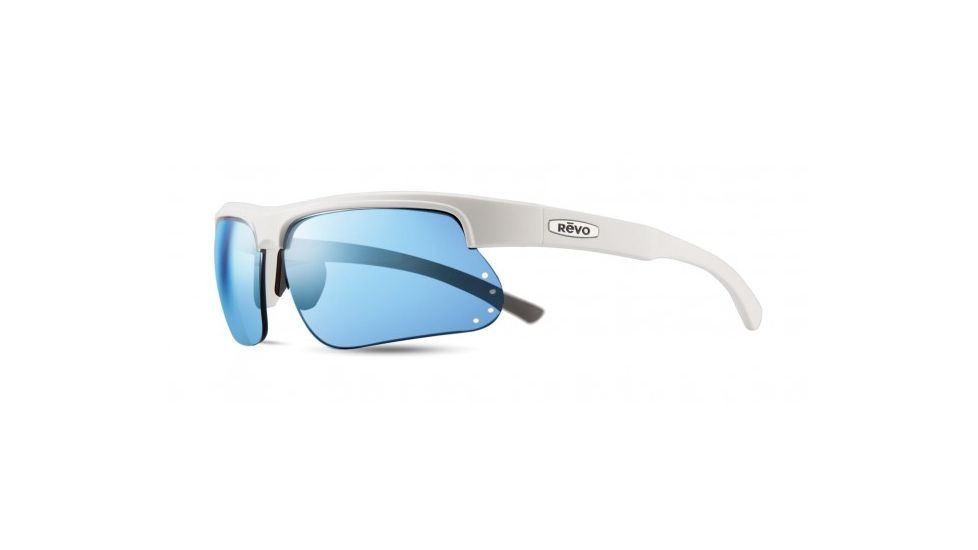 Revo Cusp S Single Vision Prescription Sunglasses, White Frame, Polarized, RE 1025 09 BLSV