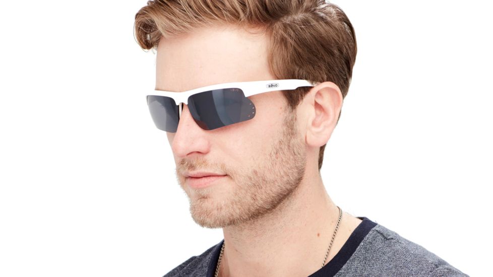 Revo Cusp S Single Vision Prescription Sunglasses, Black Frame, Polarized, RE 1025 01 BLSV