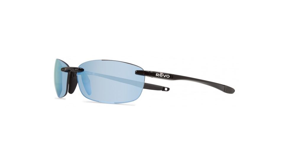 Revo Descend E Global Fit Sunglasses, Black Frame, Blue Water Lens, Polarized, RE 4060GF 01 BL