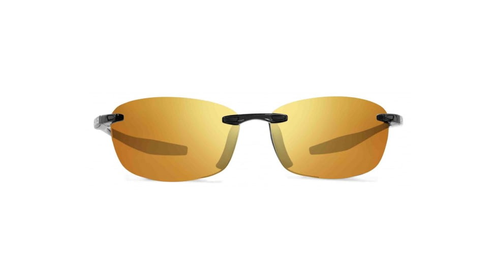 Revo Descend E Global Fit Sunglasses, Black Frame, Solar Orange Lens, Polarized, RE 4060GF 01 OG