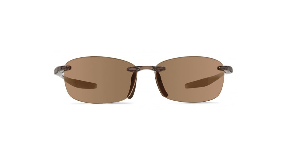 Revo Descend E Global Fit Sunglasses, Crystal Brown Frame, Terra Lens, Polarized, RE 4060GF 02 BR