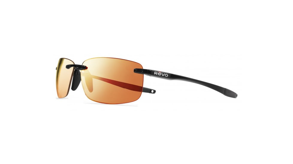Revo Descend N Sunglasses, Black Frame, Solar Orange Lens, Polarized, RE 4059 01 OG