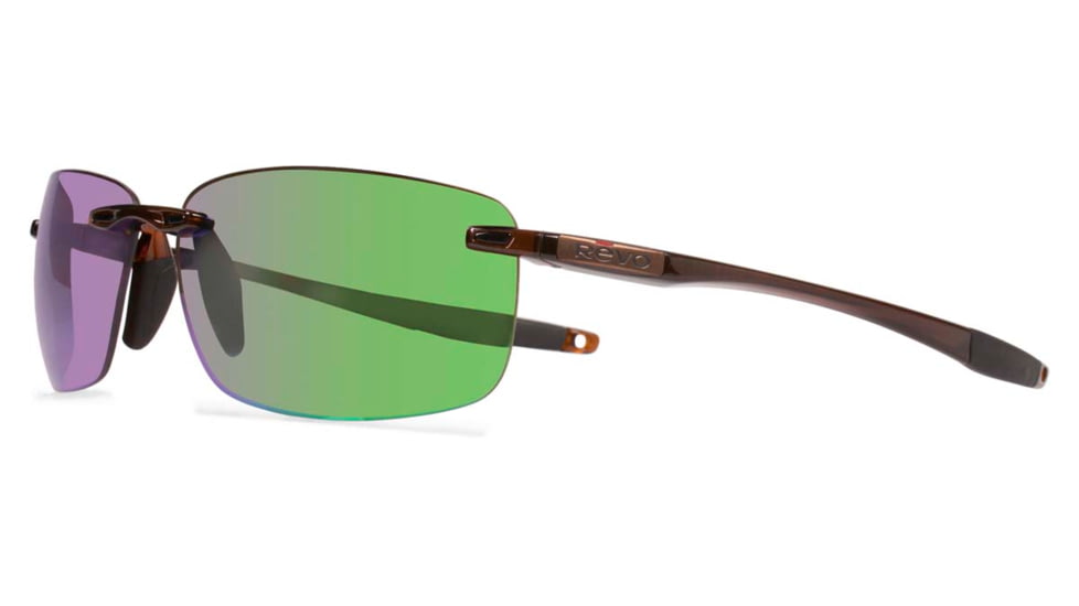 Revo Descend N Sunglasses, Crystal Brown Frame, Green Water Lens RE4059-02-GN