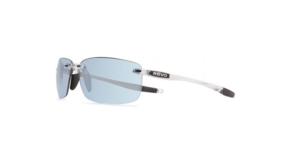 Revo Descend Xl Eyewear - Unisex - Sunglasses, Crystal Frame, Blue Water Lens, Polarized, RE 1070XL 09 BL
