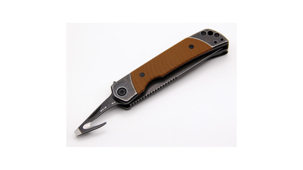 Revo Duo Linerlock Drop Point Brown